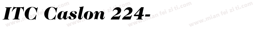ITC Caslon 224字体转换